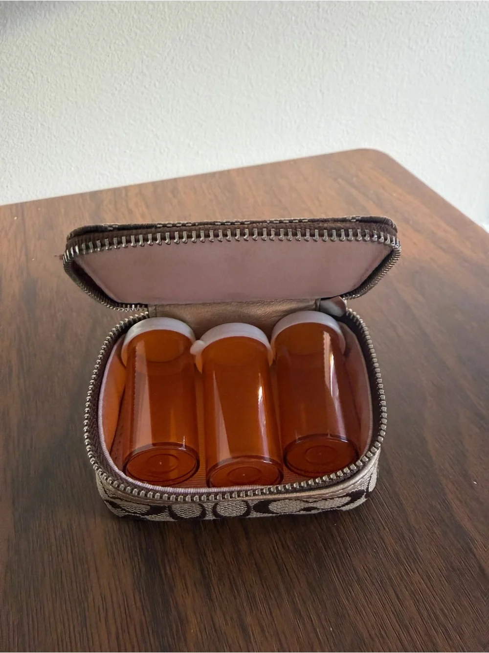 Vintage Coach Pill Box w/ Original Bottles